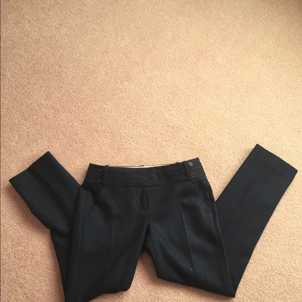 LOFT Navy wool ankle pants. Fully lined. Wear to work.